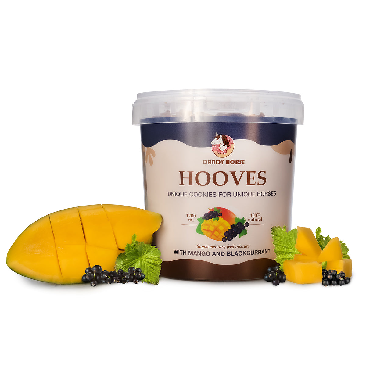Hooves mango-blackcurrant I Big box of cookie treats for horses