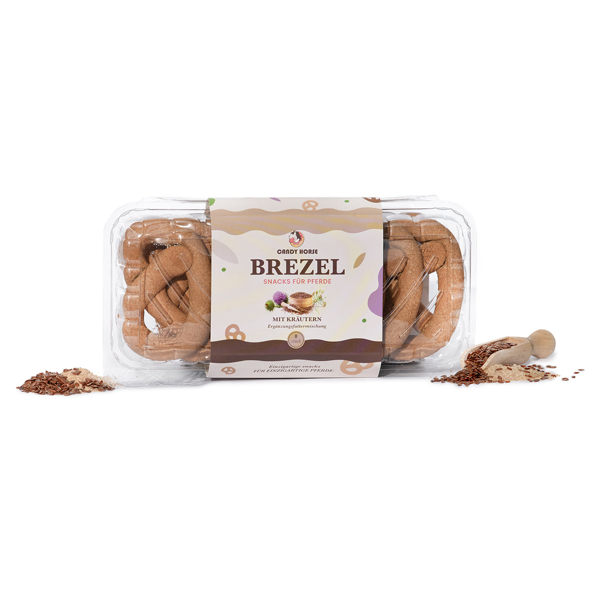 Herb Pretzels (8) I Box of 8 herbal horse treats in pretzel shape