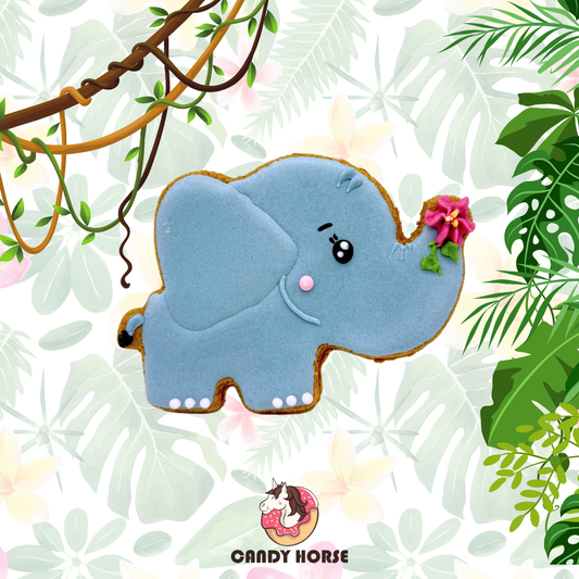 JUNGLE - Limited Edition Iced Horse Cookie I hand-decorated horse treat cookie with ELEPHANT motif