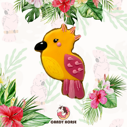 JUNGLE - Limited Edition Iced Horse Cookie I hand-decorated horse treat cookie with PARROT motif